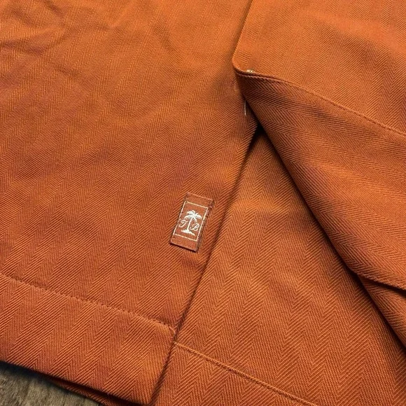 Tommy Bahama Silk Camp Shirt Mens 2XL Orange Pelican Cigars Embroidered Loop - Picture 10 of 12